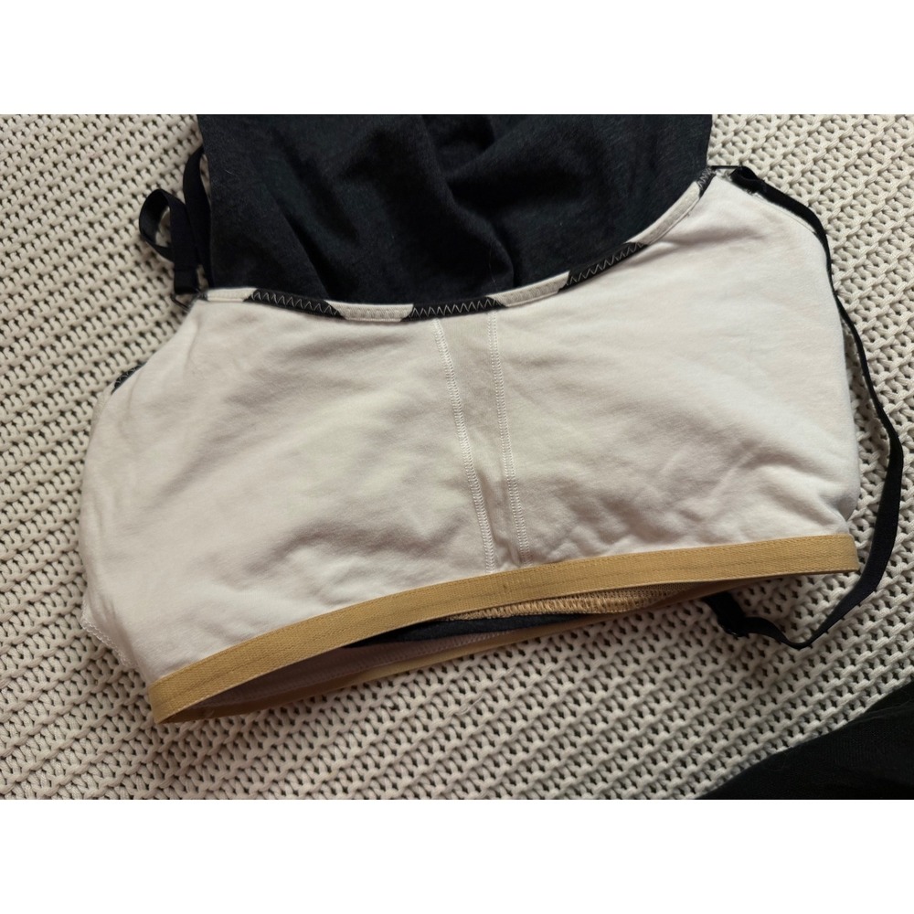 Lululemon Chevron Colorblock Cami Tank Top Built In Bra Grey Black White Small - Picture 3 of 3